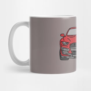 red glossy muscle car Mug